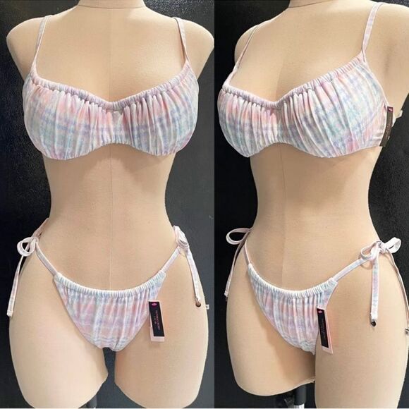 Victorias Secret Set Ruched Wicked Push Up without padding Bikini Top & Bottom - Picture 1 of 10